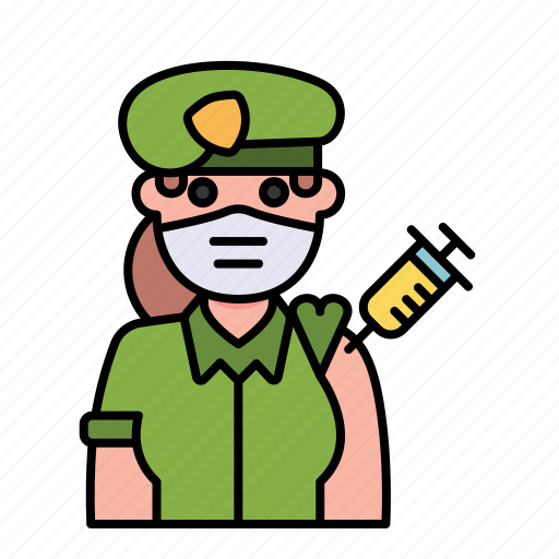 Army, soldier, woman, vaccine, vaccination icon - Download on Iconfinder