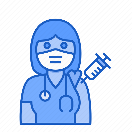 Medic, doctor, woman, avatar, vaccine, vaccination icon - Download on Iconfinder