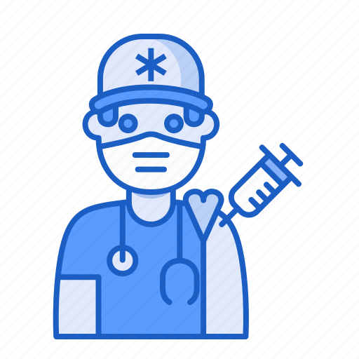 Paramedic, man, avatar, vaccine, vaccination icon - Download on Iconfinder