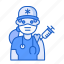 paramedic, woman, avatar, vaccine, vaccination 