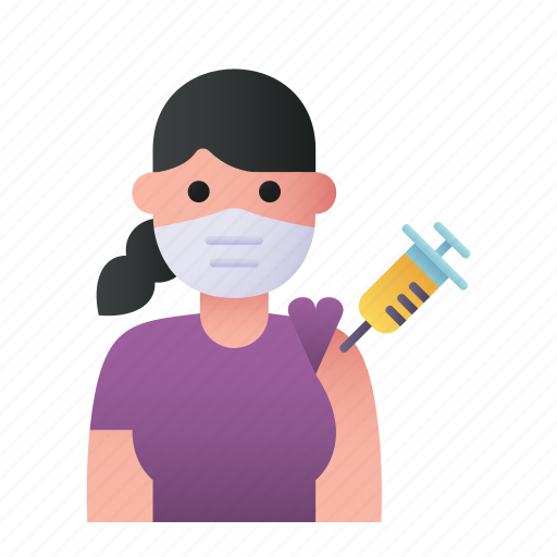 Woman, avatar, user, vaccine, vaccination icon - Download on Iconfinder
