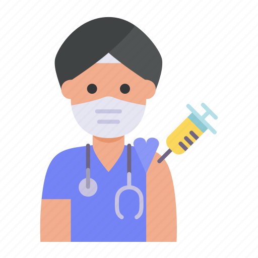 Hindu, medic, doctor, avatar, vaccine, vaccination icon - Download on Iconfinder