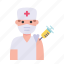 nurse, man, avatar, vaccine, vaccination 