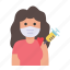 woman, avatar, user, vaccine, vaccination 