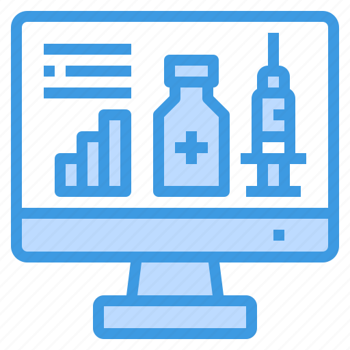 Laboratory, computer, data, medicine, vaccine icon - Download on Iconfinder
