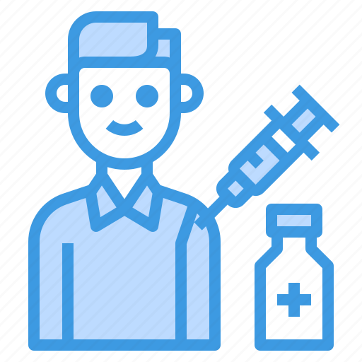 Vaccine, syring, medical, man, patient icon - Download on Iconfinder