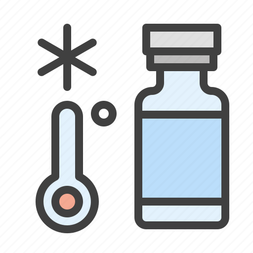 Temperature, bottle, vaccine, cold storage icon - Download on Iconfinder