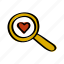 find, heart, love, magnifying, search, valentine, valentines 