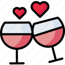 drink, love, romantic, valentine, vine