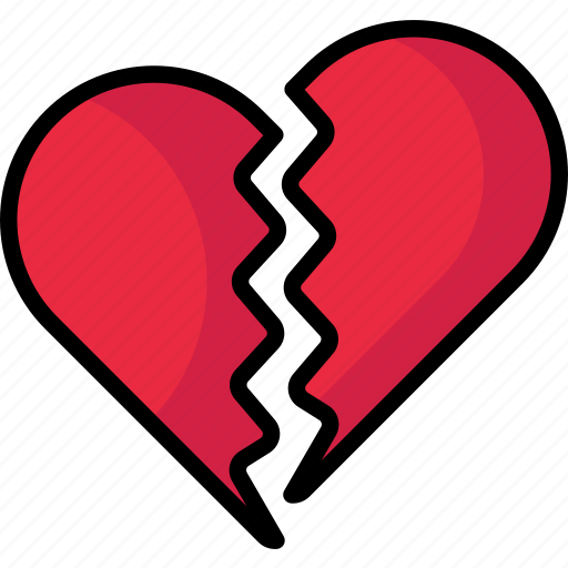 Brokenheart, brokenlove, heart, valentine icon - Download on Iconfinder