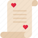 document, letter, love, loveletter, valentine