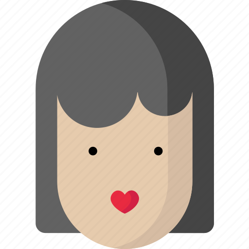 Girl, heart, kiss, valentine icon - Download on Iconfinder