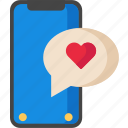 chat, iphonex, love, message, valentine