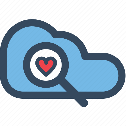 Cloud, heart, love, search, varlk, zoom icon - Download on Iconfinder