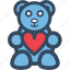 bear, heart, love, romance, valentine, varlk 
