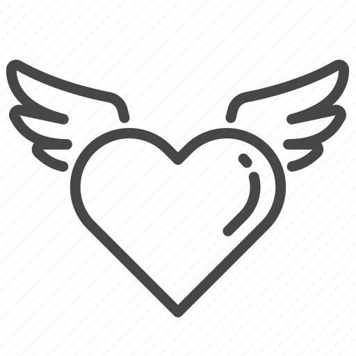 Fly, heart, love, valentine, valentines, wing, romantic icon - Download on Iconfinder