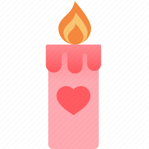 Candle, day, february, heart, love, romantic, valentine icon - Download on Iconfinder
