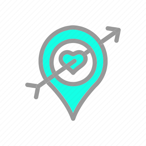 Arrow, location, hearth icon - Download on Iconfinder