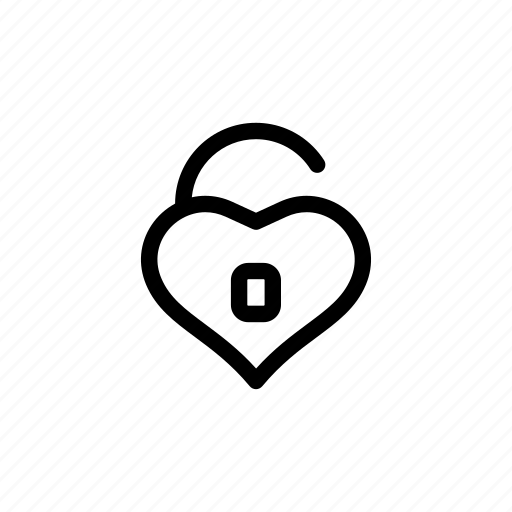 Unlock, hearth, padlock icon - Download on Iconfinder