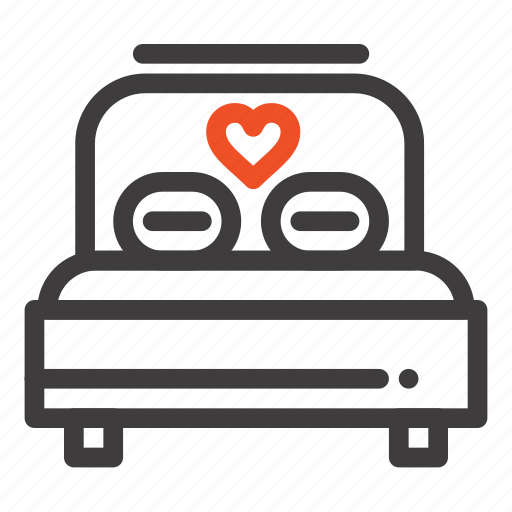 Bed, heart, love, wedding icon - Download on Iconfinder