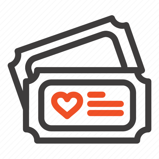 Heart, love, tecket, wedding icon - Download on Iconfinder