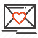 heart, love, mail, wedding