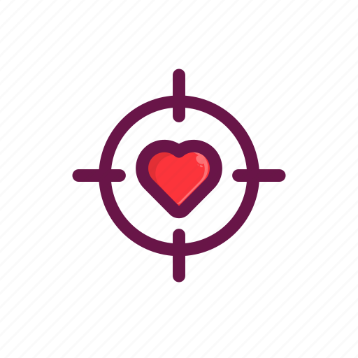 Heart, like, love, romance, target, valentine, wedding icon - Download on Iconfinder