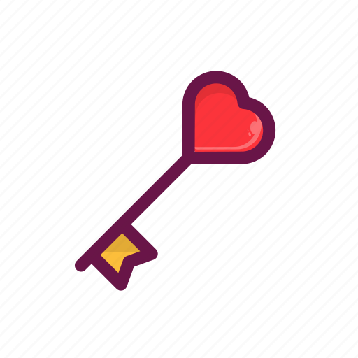 Heart, key, love, romance, romantic, valentine, wedding icon - Download on Iconfinder