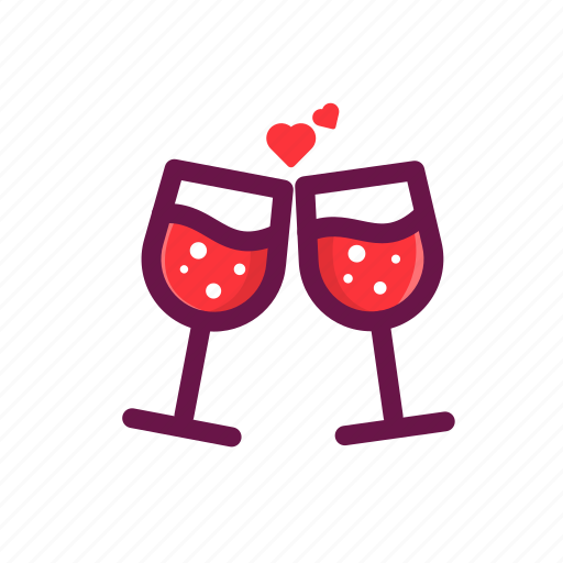 Heart, love, romance, romantic, valentine, wedding, wine icon - Download on Iconfinder