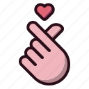 valentine, love, finger, korean, hand