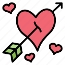 arrow, valentine, heart, cupid, love, day, bow