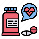 health, medicine, heart, care, valentine, love, treatment, pill, bottle