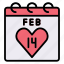 heart, love, valentine, calendar, day, holiday, date, february 