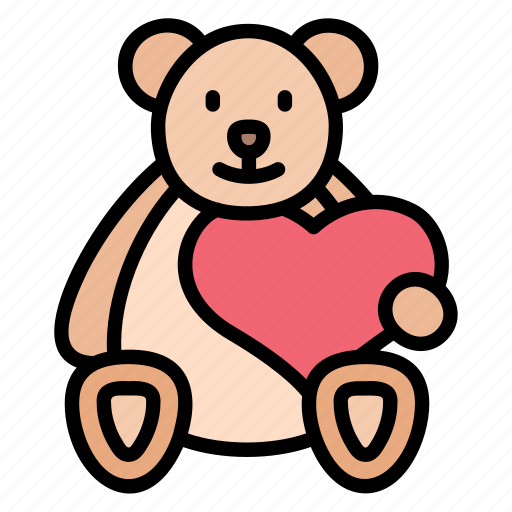 Heart, toy, doll, bear, cute, teddy, gift icon - Download on Iconfinder