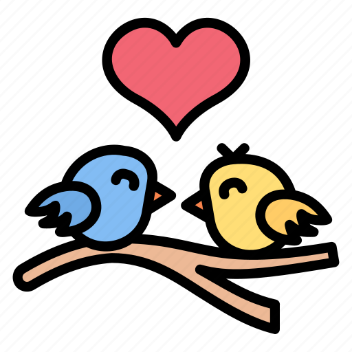 Love, heart, couple, romance, valentine, bird, romantic icon - Download on Iconfinder