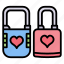 love, padlock, couple, lock, heart, romance, romantic, valentine, metal 
