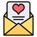 mail, open, letter, envelope, paper, love, message, valentine, heart