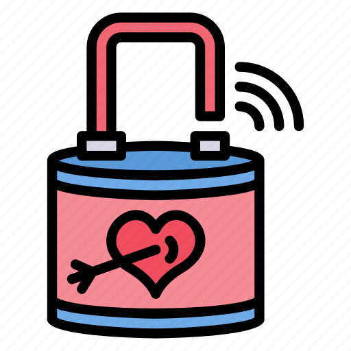 Unlock, love, heart, lock, key, romantic, open icon - Download on Iconfinder
