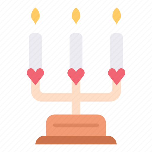 Candelabrum, candlestick, candle, light, holder, flame, candlelight icon - Download on Iconfinder