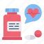 health, medicine, heart, care, valentine, love, treatment, pill, bottle 