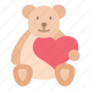 heart, toy, doll, bear, cute, teddy, gift, love, valentine