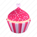 love cupcake, pink cupcake, valentine cupcake, love dessert, valentine dessert, bakery love, valentine day 