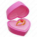 engagement, ring, heart, love, ring box, couple 