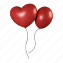balloon, love, romance, valentine, heart, couple 