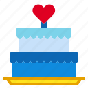 cake, heart, love