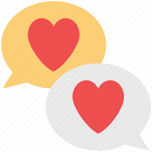Chat bubbles, love chat, love speech bubbles, lovers chat, online love icon - Download on Iconfinder