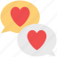 chat bubbles, love chat, love speech bubbles, lovers chat, online love 