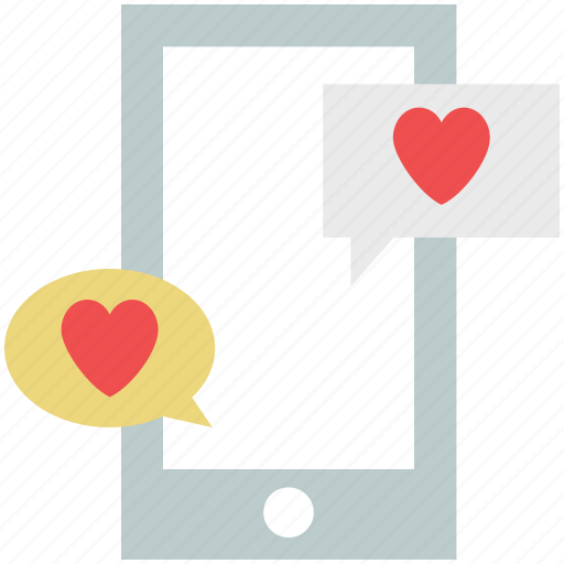 Chat bubbles, love chat, love communication, lovers chat, mobile chat, online love icon - Download on Iconfinder