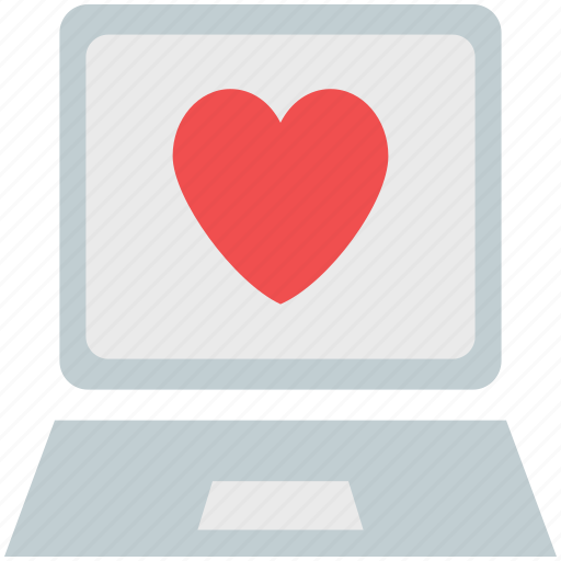 Heart on laptop, heart wallpaper, laptop, love greeting, love greetings, love message icon - Download on Iconfinder