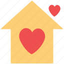 home with hearts, house, house with hearts, love home, lovers home